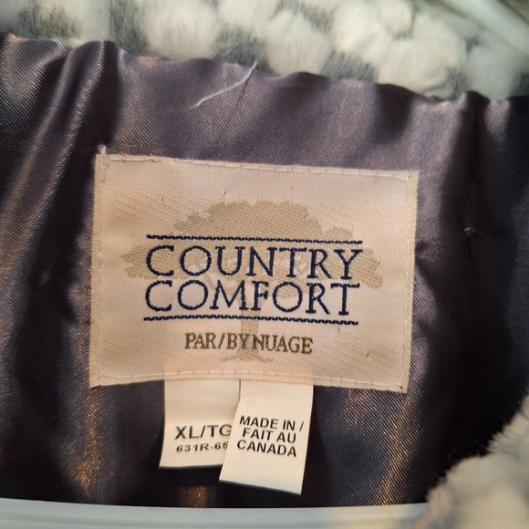 Checker Faux Fur Jacket- Grey and White - Picture 4 of 5